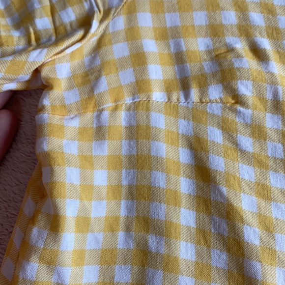 H&M Yellow & White Plaid Shirt - Picture 5 of 7